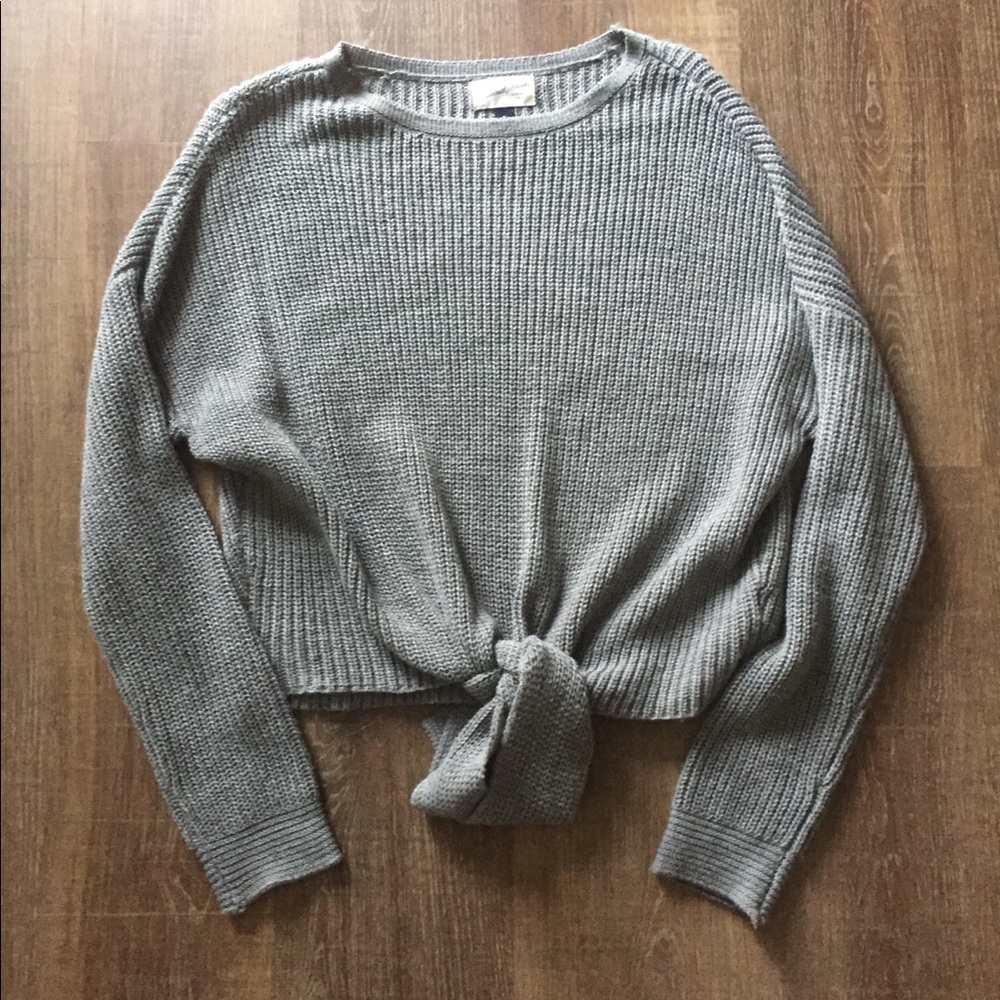 Universal Thread Tie Front Bat Wing Sweater
